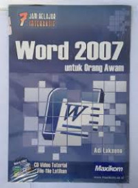 7 Jam Blajar Interaktif Word 2007 untuk Orang Awam